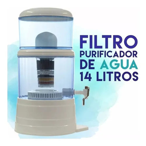 Filtro purificador de agua 14 litros blanco